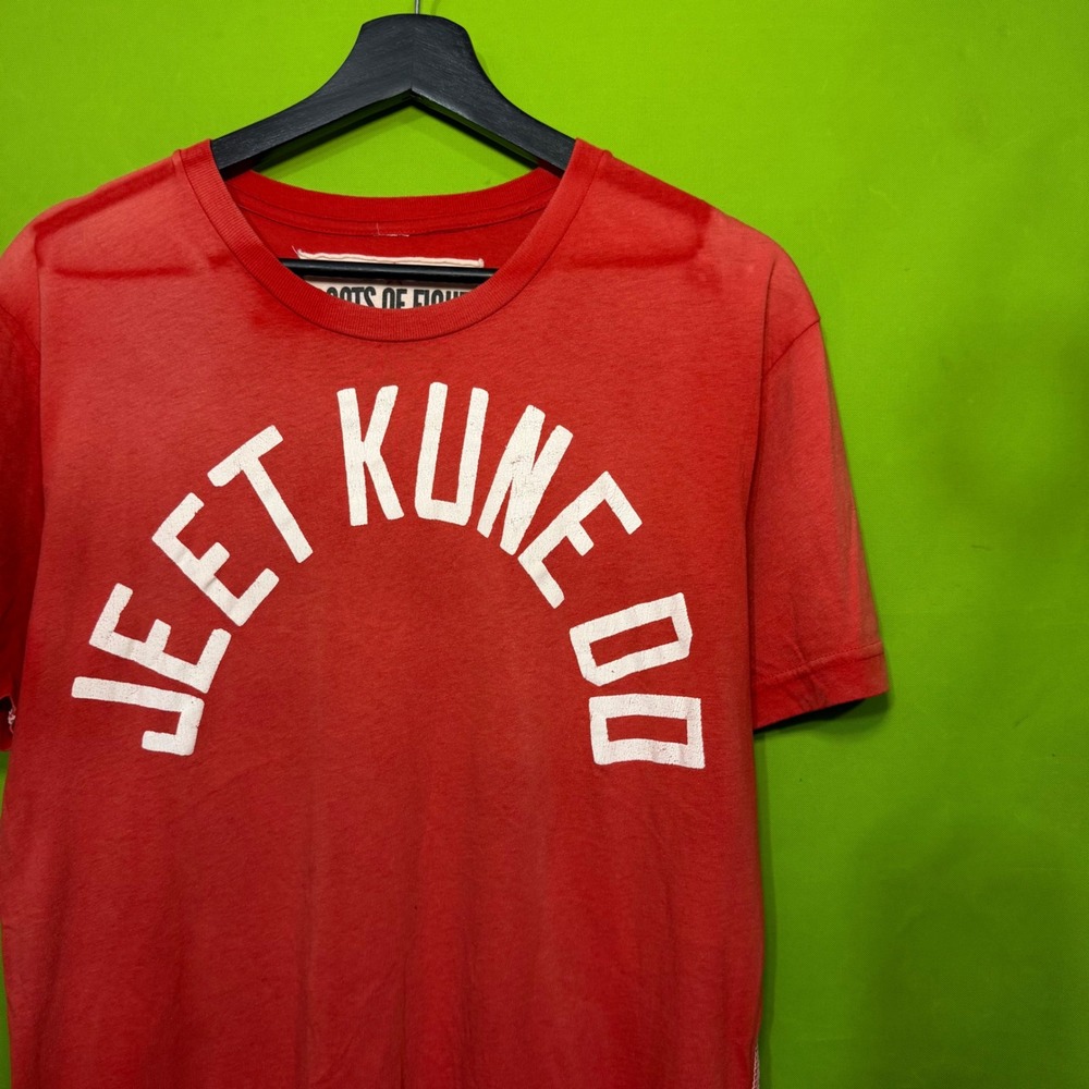 Roots of Fight Bloodline Bruce Lee Jeet Kune Do Red MMA Boxing Shirt Mens Medium